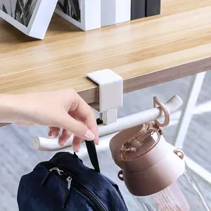 No-Drill Desk Bag Hook, Adjustable Desktop Rack, Space-Saving, Scratch-Resistant, Portable Backpack Organizer, Ideal for Desks and Counters