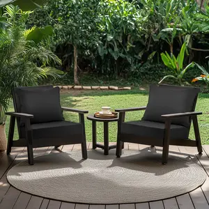 Aimi U 2-Piece Solid Plain Waterproof Foam Deep Seat Outdoor Patio Rattan Chair Cushions, Tufted Weave, All-Season, Durable, Easy-Maintenance, Deep Seat Cushions