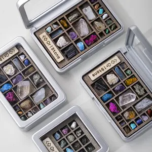 Natural Crystal Rough Raw Stone Mineral Specimen, Rocks Ore Gemstone for Collection, Home Office Decor, Gift for Christmas & Thanksgiving, Natural Crystal Set