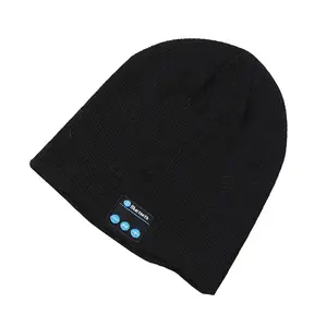 Wireless Headset Smart Cap Bluetooth Soft Warm Beanie Hat Headphone Speaker Mic Winter Hat for Outdoor Sport DF18565