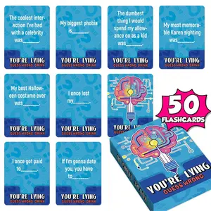 1box/50 Interactive Party Game Cards Truth or Dare Upgrade Liar Must Drink Game Toy, Couple Drinking Game, Fun Gifts for Couples Friends Gatherings