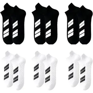 6 Pairs of Sports No Show Socks for Man and Woman, Ankle Socks with Terry Soles Offer Shock Absorption and Wear Resistance, White Daily Socks That Are Sweat-Absorbing and Breathable, Valentine's Day Gift summervibes