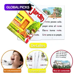 Teeny Baby Spanish Language Learning Book, Pronunciation Guide, Thick Paper Durable, Ultra Rich Content, Early Education for Kids