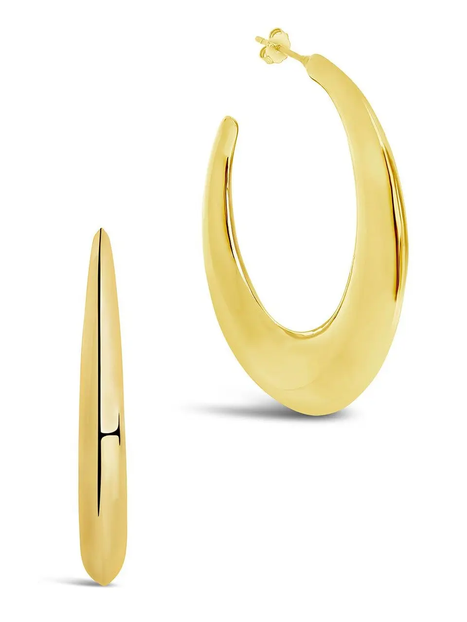 Sterling Forever Trixie Tube Hoop Earrings