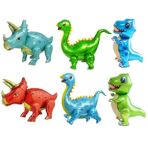 Walking Dinosaur Balloon Set – Jumbo Foil Party Decor (6-Piece Set)