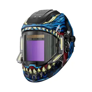 ANDELI Welding Helmet with 4 LED Light Panoramic Large Viewing Screen 3.94"X3.74" True Color Auto Darkening 4 Arc Sensor 4/5-9/9-13 Type-C Charging Weldingcap Weldingmask
