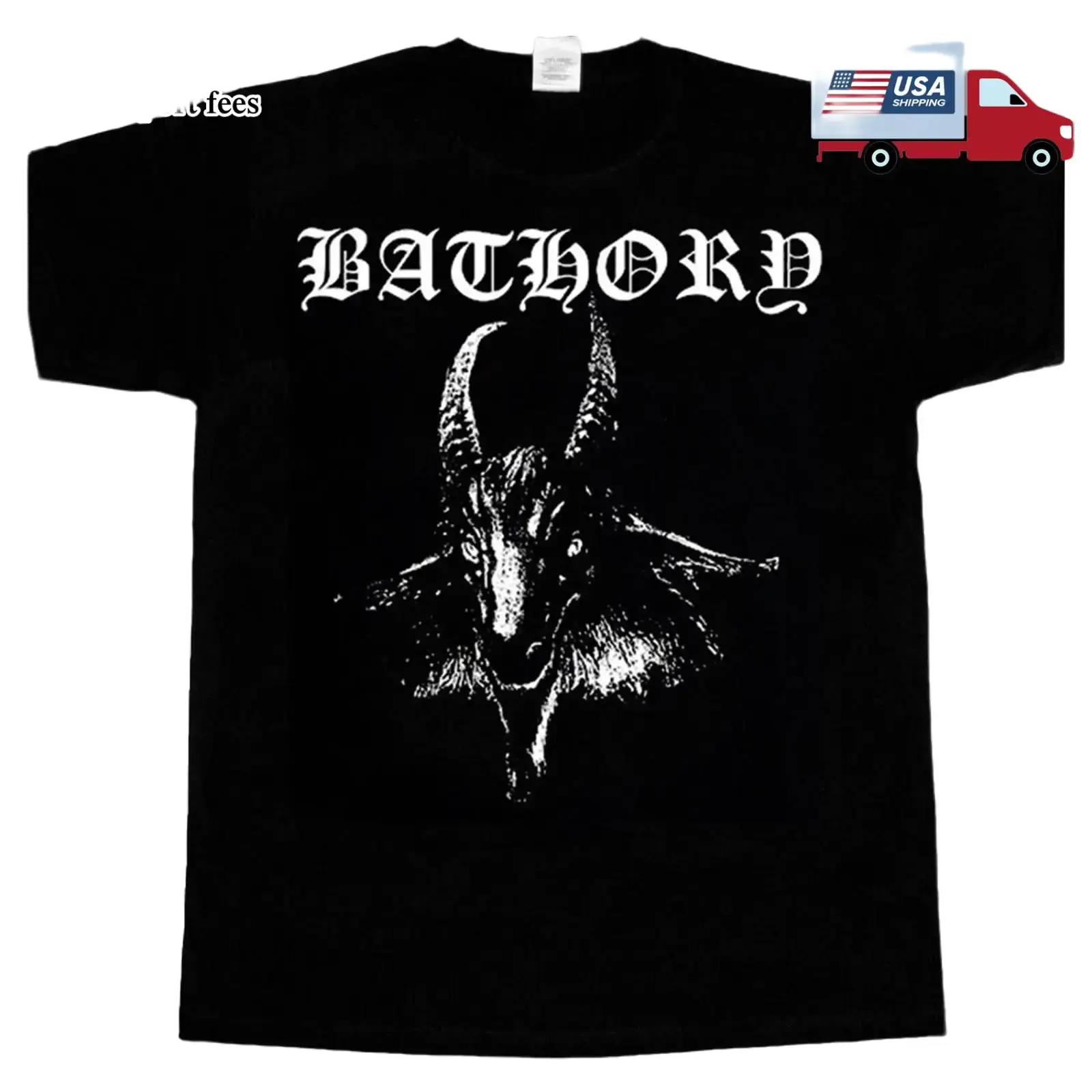 Bathory T Shirt Metal T-Shirt Goat Head Music Tee Unisex t-shirt