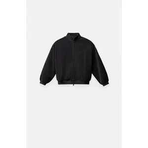 Fear of God ESSENTIALS Men's Kids Vintage Black Classic Fit Velour Track Jacket
