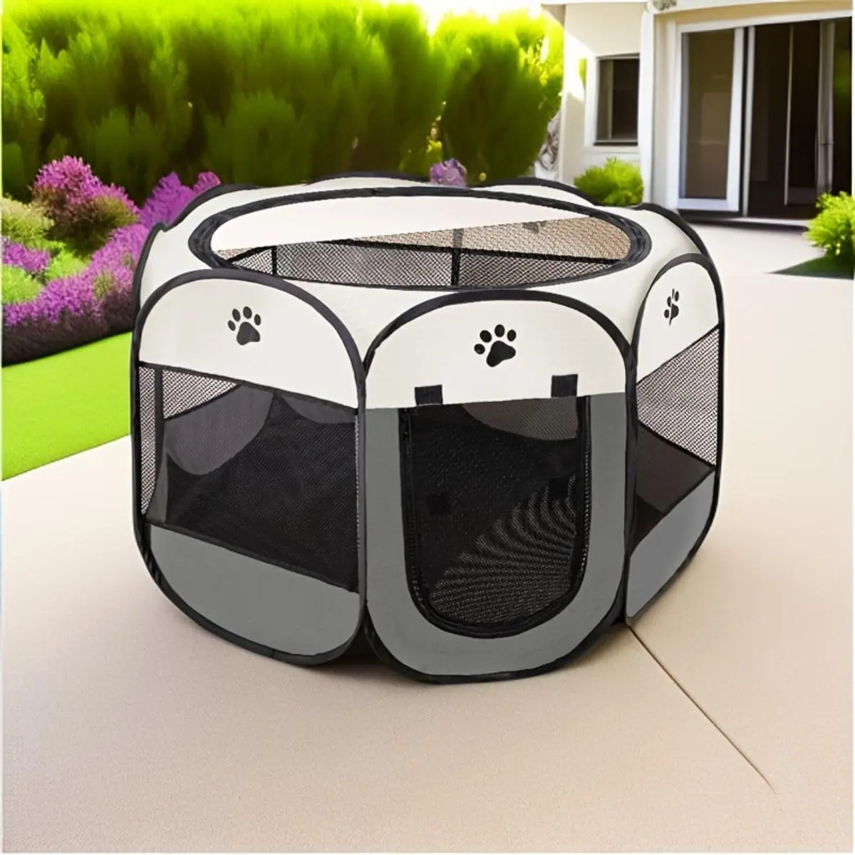 ‌Pop Up Dog Kennel Playpen Cat Tent for Dogs Cats Rabbits Indoor Outdoor Portable Foldable Removable Zipper Top Durable Pet Enclosure‌