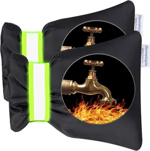 Outdoor Faucet Cover for Winter - Pro 7.1''W x 9.8''H Water Socks Freeze Protection Reusable Waterproof Insulated Pipe Insulation