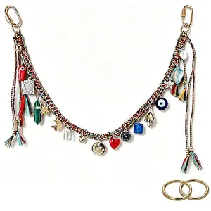 Chain Beaded Rope Braided Keychain for Handbag Purse Backpack Accessories for Bag Purse Accessories for Women