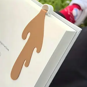 Creative Coffee Spilled Shaped Bookmark, 1 Count Unique Design Leather Bookmark, Coffee Page Index Label, Ideal Gift for Book Lovers and Coffee Lovers, Book Accessories