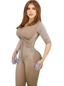 First Stage Tummy Tuck Faja 223 - With Sleeves & Built-In Bra | Long Length | High Compression for Post-Op Recovery & Lymphatic Drainage