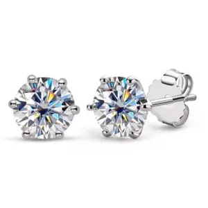 Senna Round Lab Diamond Earrings