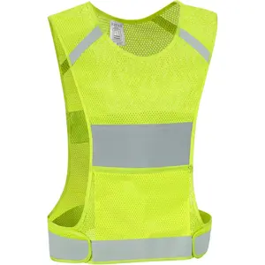 Reflective Vest Safety Running Gear with Pocket,High Visibility for Running,Biking,Walking,Women & Men