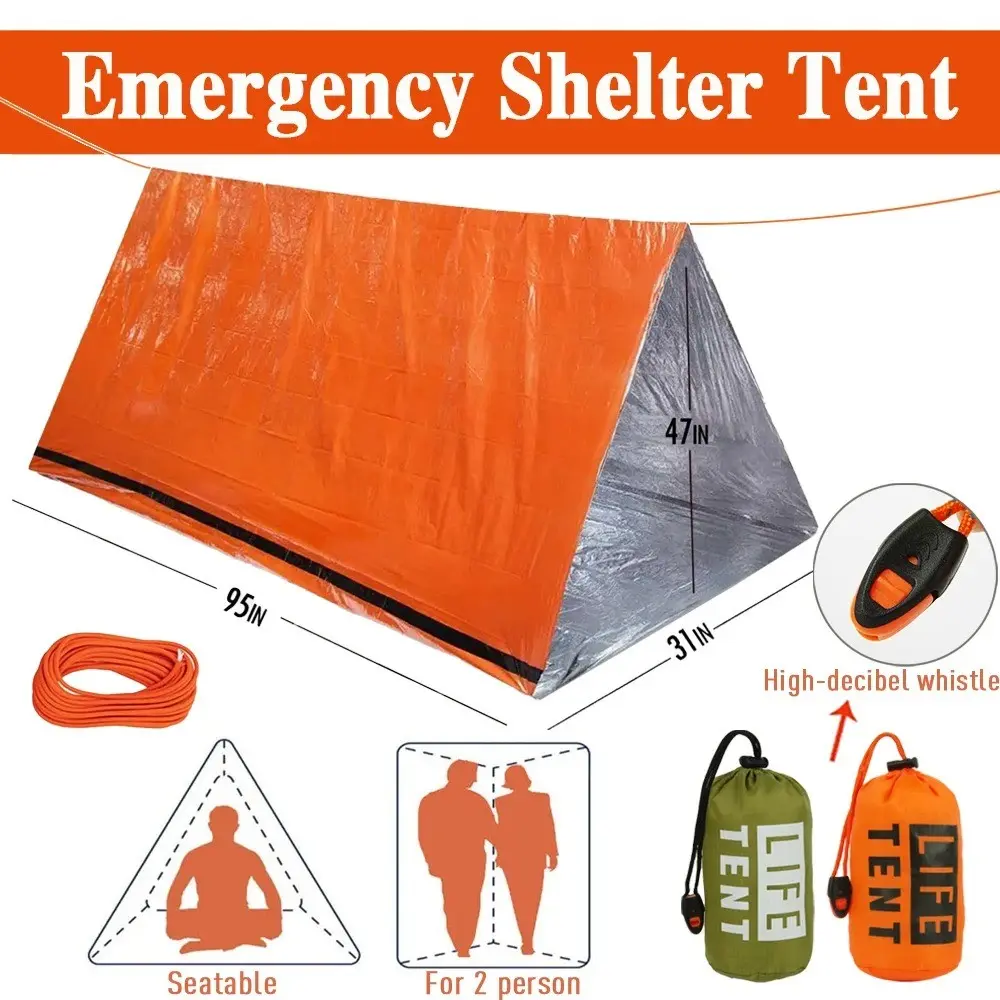 Double Person Emergency Tent, Waterproof Camping Travel Tent, Family Camping Tent, Tourist Tent, Waterproof Shelter, Cool Gear, Outdoor Adventure Essentials