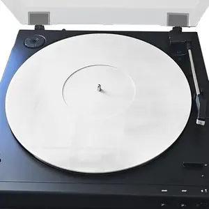 White  Turntable Mat,11.75" Platter Slipmat for 12" Vinyl Record Players, Antistatic, Noise-Reducing Design for Enhanced Sound Quality and Tighter Bass, Turntable mat for Vinyl Records