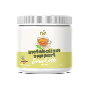 Gain Life Daily Metabolism Support (Pineapple)  Drink Mix Powder Vitamin Dietary Supplement