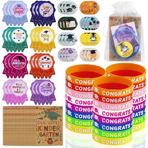 fethwoin 120Pcs Kindergarten Graduation Gifts for Boys and Girls, Congrats Grad Kinder Graduation Gifts 2026, Kids Grad Wristbands Pins Presents for Pre k Graduation Party Decorations Favors