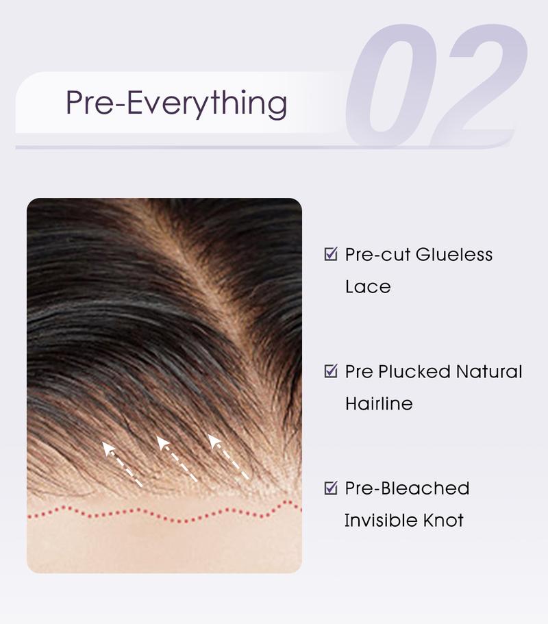 Wavymy Pre-Cut Lace Wig Put On and Go Wigs Reddish Brown Kinky Curly 7x5 Lace Closure Wig Wear Go Glueless Beginner Wig