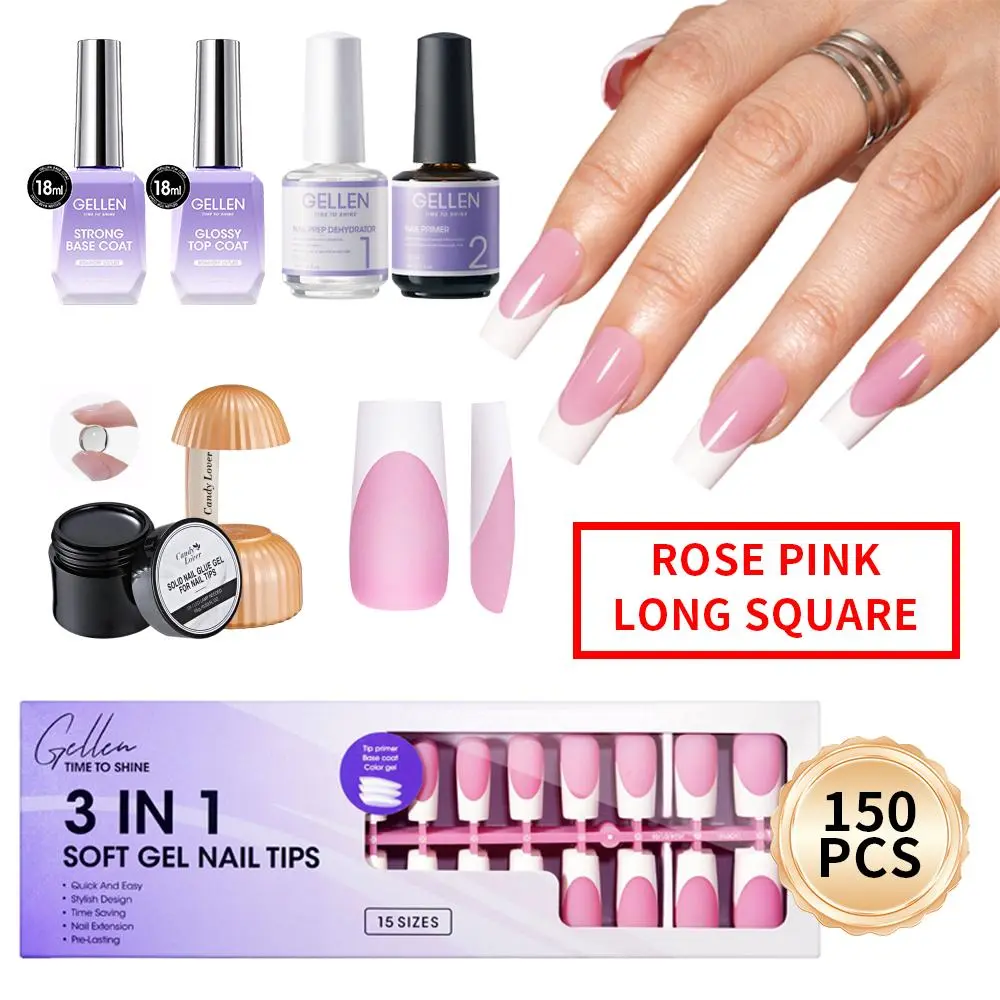 LONG Square Pink - with nail lamp