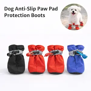 Dog Anti-Slip Paw Pad Protection Boots, Soft Adjustable Dog Shoes, Durable Waterproof Paw Pads, Suitable for Indoor Outdoor Walking Running