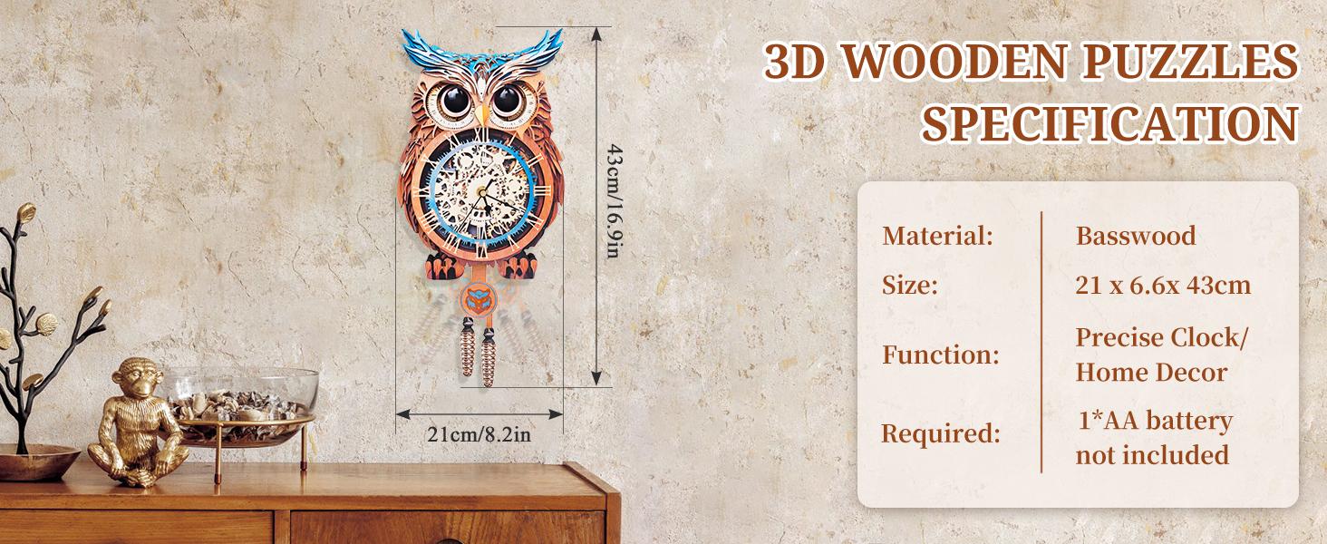 Mechanical wooden clock design