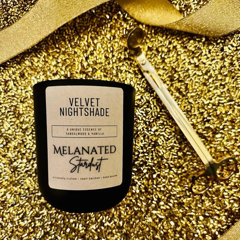 Melanated Stardust Home Fragrance + Self-Care VELVET NIGHTSHADE Eco-Friendly Scented Candle