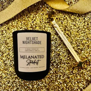 Melanated Stardust Home Fragrance + Self-Care VELVET NIGHTSHADE Eco-Friendly Scented Candle