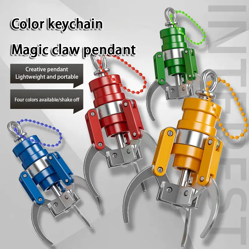 Doll Machine Grab-clip keychain Can Clip Simulated Mini Color Claw keychain Bag Pendant Accessories For Party Gifts New