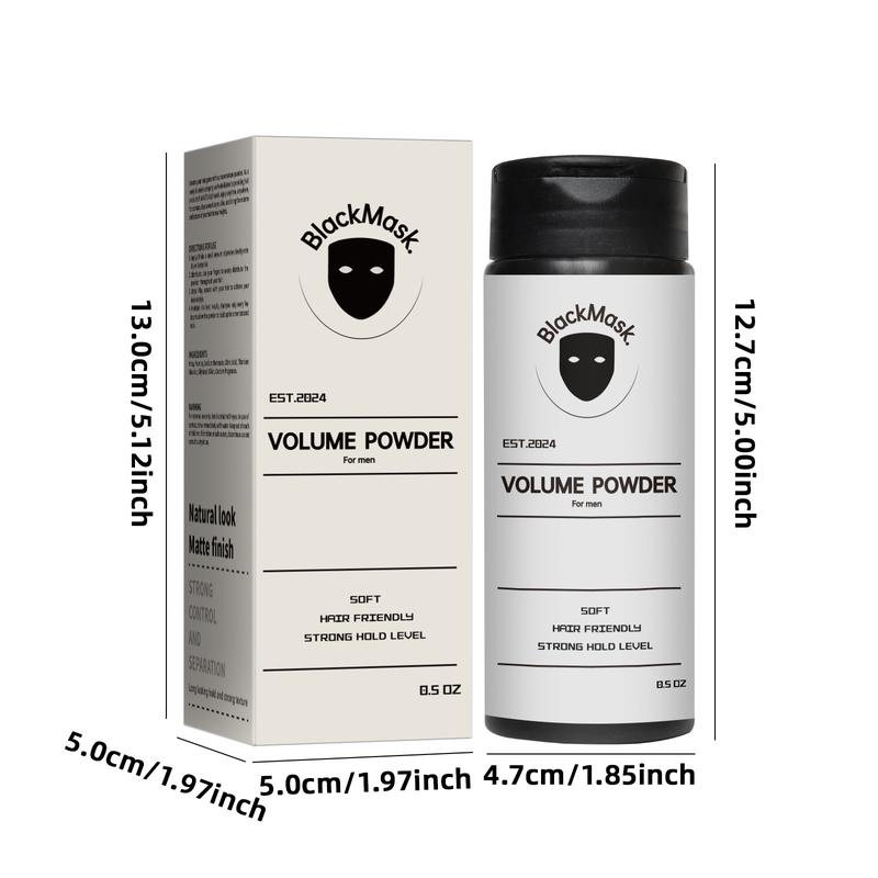 BlackMask Volume Powder - 0.5oz, Soft Hold Hairspray for Men & Women, Matte Finish, No-Rinse Styling Powder, Styling Powder | Matte Finish Powder | Soft Texture, Hair Styling Products
