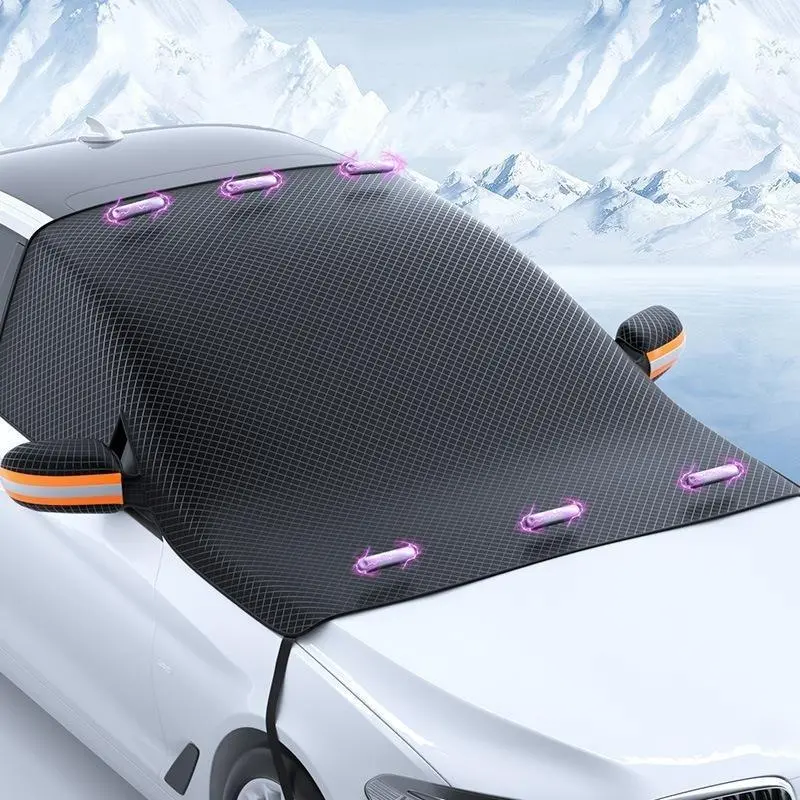 Magnetic Car Windshield Snow Cover, Thickened Glass Sunshade, Half-Covered Frost Protection, Easy Installation, Single Piece Magnetic Car Windshield Snow Cover, Thickened Glass Sunshade, Half-Covered Frost Protection, Easy Installation, Single Piece