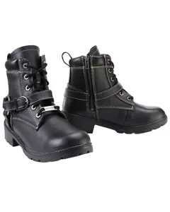 Milwaukee Leather Women's 7" Lace-To-Toe Harness Motorcycle Boot Round Toe - Mbl9312