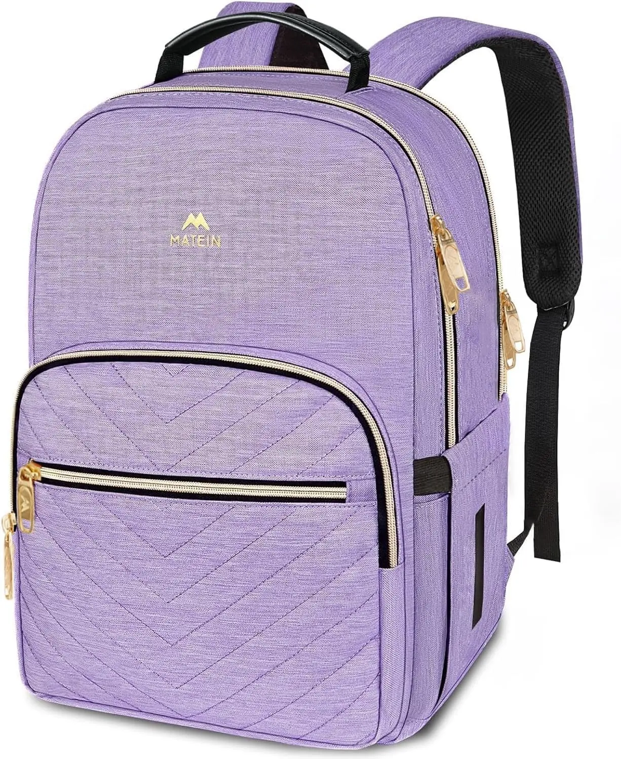 MATEIN 15.6 inch College School Bookbag for Women, Purple Laptop Backpack | Water Resistant, Stylish Student Computer Backpack for Girls, Anti Theft, for Campus, Nurse Daily, Carry Bag Daypack Gift