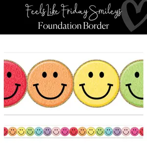 Feels Like Friday Smileys Rainbow Bulletin Board Border