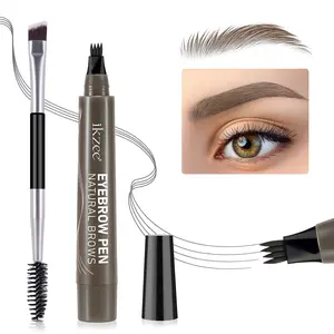 ikzee Dual-head eyebrow Pencil 2ml/1 piece, dark gray, dual-head design, quick and precise filling, detailed grooming and eyebrow shaping, daily makeup eyebrow drawing product, friendly to beginners, Eyebrow Set