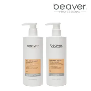Beaver Professional Smooth & Repair Shampoo & Conditioner Set - 500ml Each for Smooth Hair Care with Aqua Water Formula