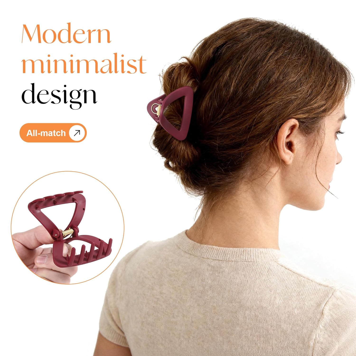 6Pcs Triangle Hair Claws for Women, 3 Inch Flexible & Unbreakable TPEE-Silicone Blend Hair Clips, Safe Shatterproof Non-Slip Strong Hold, Durable Medium Claw Clip Set for Thick/Thin/Curly Hair 6Pcs Triangle Hair Claws for Women, 3 Inch Flexible & Unbreakable TPEE-Silicone Blend Hair Clips, Safe Shatterproof Non-Slip Strong Hold, Durable Medium Claw Clip Set for Thick/Thin/Curly Hair