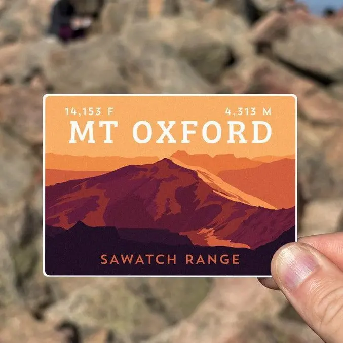 Mount Oxford Colorado 14er Sticker