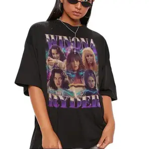 Winona Ryder Vintage T-Shirt, 90s Retro Celebrity Graphic Tee, Y2K Aesthetic Shirt, Unisex Fan Gift Trendy Tee