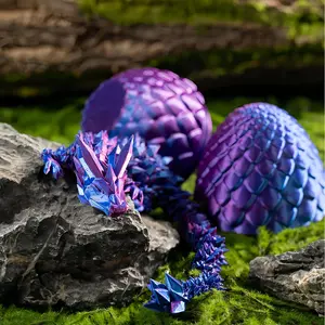 3D Prints Dragon Design Decoration Craft, 12 inch Crystal Dragon Egg, Flexible  Mother Ornagon ,Creative gift for Adults
