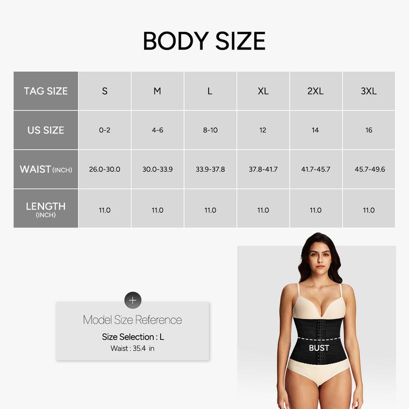 Nebility Segmented Waist Trainer for Women Waist Cincher Shapewear Tummy Control Body Shaper shapewear women fajas body shaper Basic Womenswear Compression