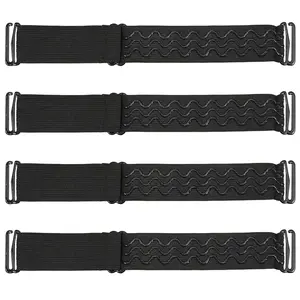 4 count Wig Strap to Secure, Adjustable No Slip Wigs Band with Removable Buckles Elastic Bands for Wig Thin Black Elastic Bands Glueless Wigs Cap Accessories for Sewing Making Keeping Hair Styling
