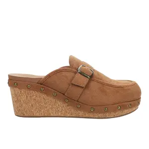 Corkys Womens Make Em Blush Studded Clogs Casual - Brown Corkys Womens Make Em Blush Studded Clogs Casual - Brown