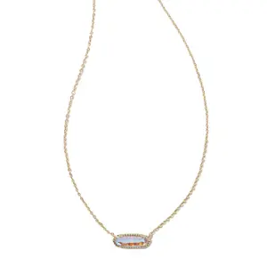 Kendra Scott Eva 14K Gold Over Brass Pendant Necklace - Dichroic Glass