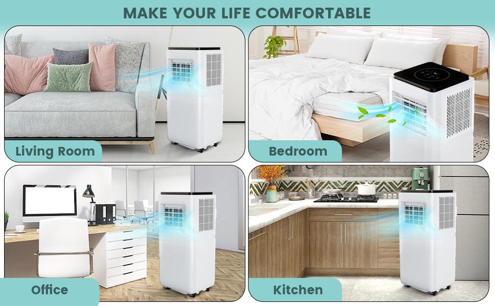 GARVEE 10000 BTU AC for Rooms up to 450 Sq. ft, Remote, Timer, 3 Modes