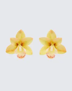 Sabine Ecru True Orchid Earrings