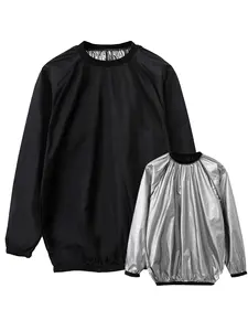 Unisex's Solid Color Sauna Top, Casual Long Sleeve Crew Neck Sweat Top for Men & Woman, Fashion Unisex's Sportswear Gym Workout Tops for Indoor Outdoor Wear, Gym Workout Clothes, Gym Athletic Clothes