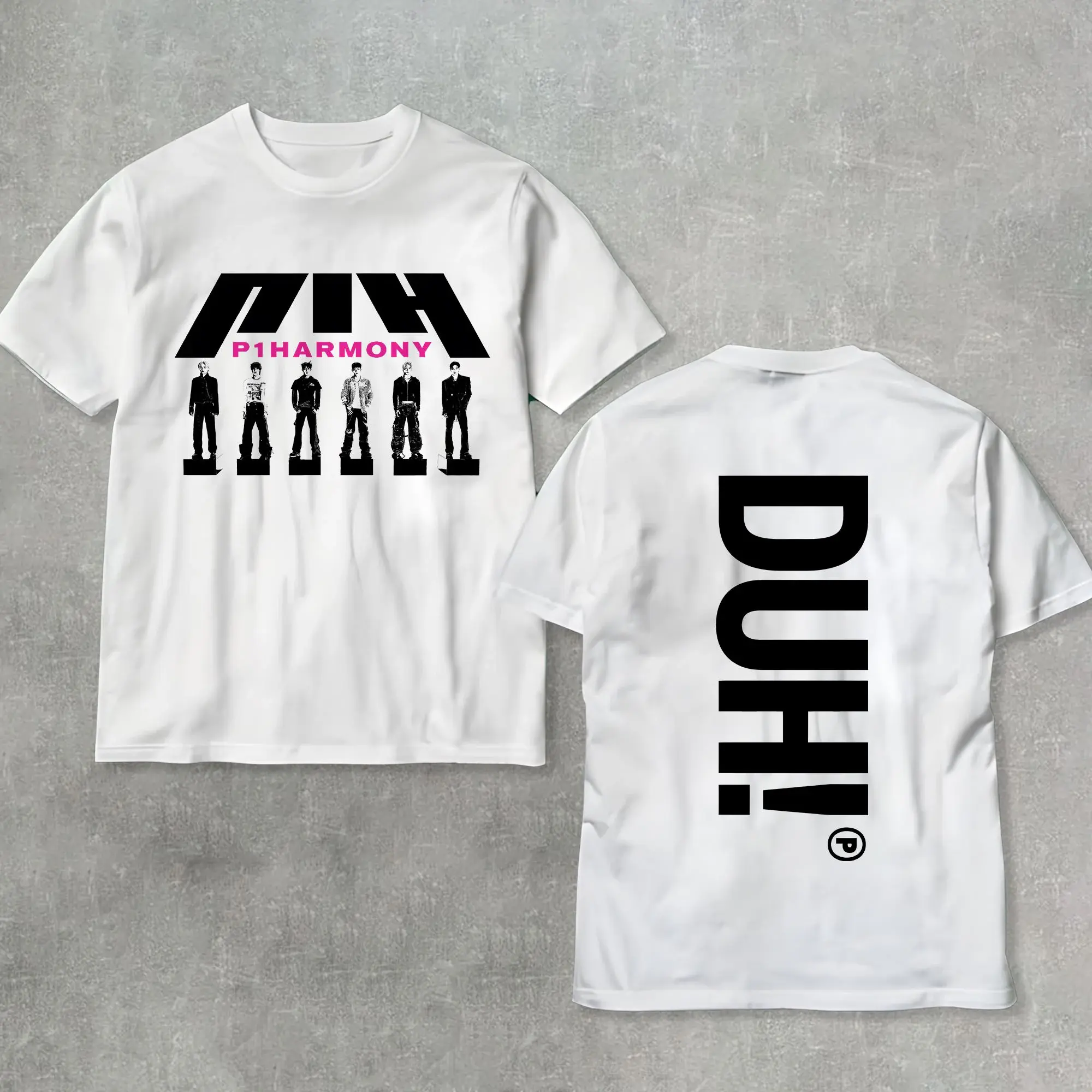 P1Harmony Shirt, DUH Tour Tee, P1harmony 8th Mini Album, P1harmony Members Keeho, Theo, Jiung, Intak, Soul, Jongseob, Kpop Concert Merch, P1Harmony Fan Gift, Pop Music Shirt