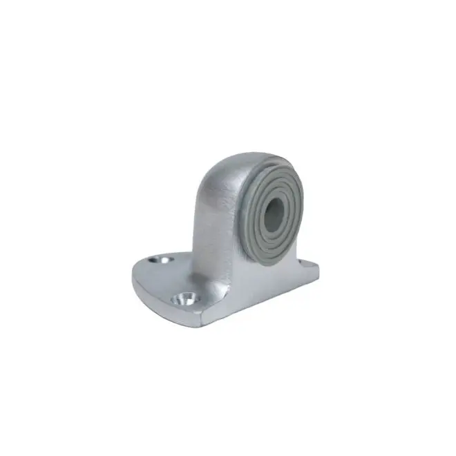 Trimco 1214626 Satin Chrome Gooseneck Floor Door Stop, 1.75 in. (1-3/4" height) with 1-3/4" x 2-1/2" base, Combo Pack for Garden & Lawn Use
